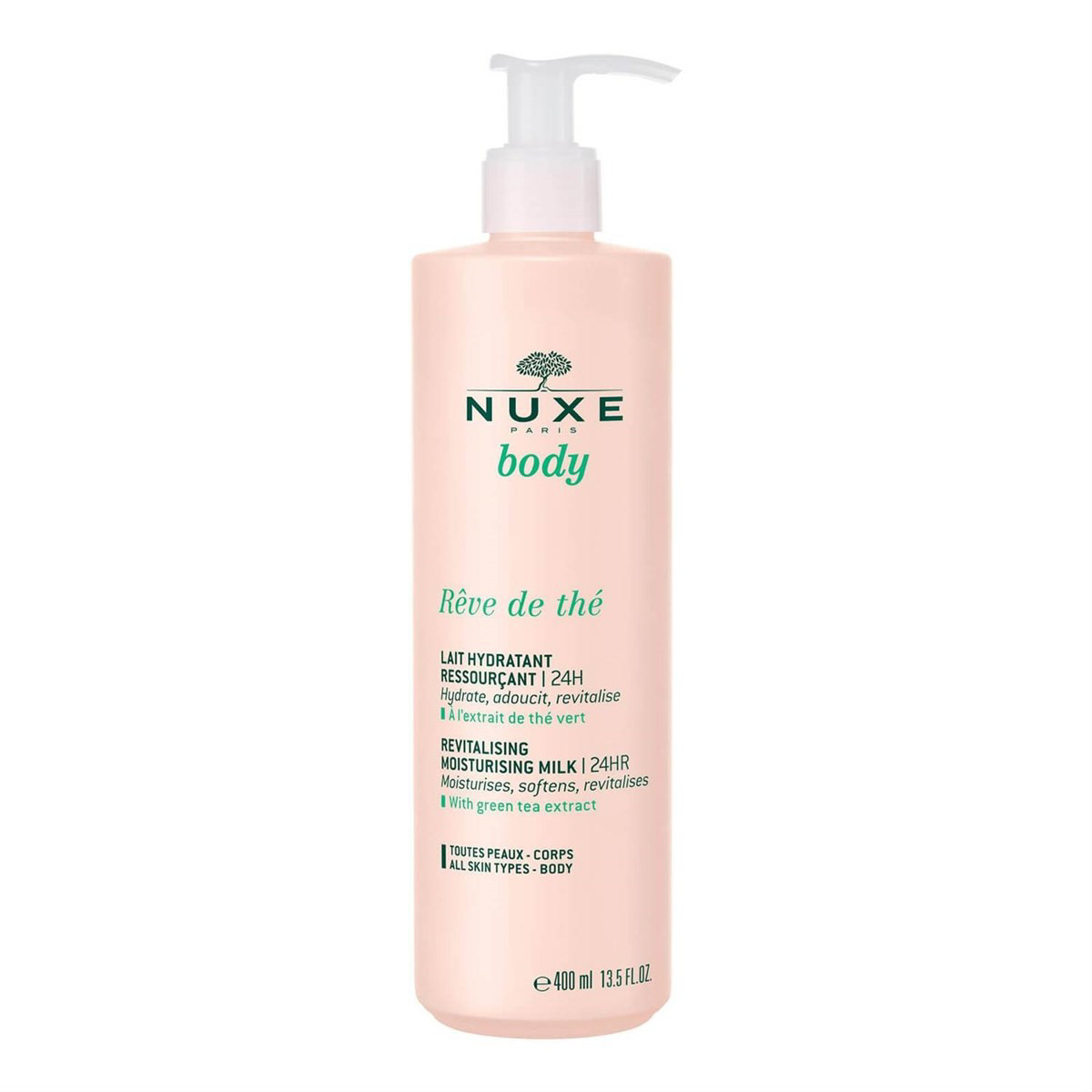 NUXE BODY REVE DE THE, Atkuriamasis-maitinamasis kūno pienelis, 400ml