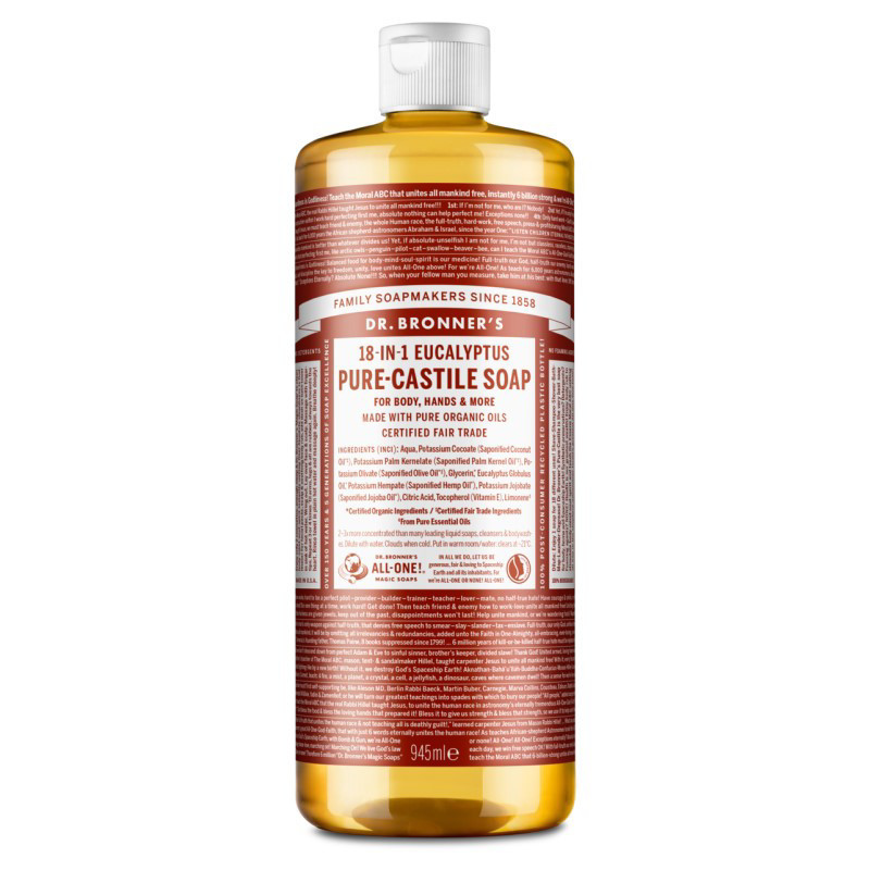 DR. BRONNER’S EUCALYPTUS, ekologiškas skystas muilas su eukaliptų eteriniu aliejumi, 945 ml