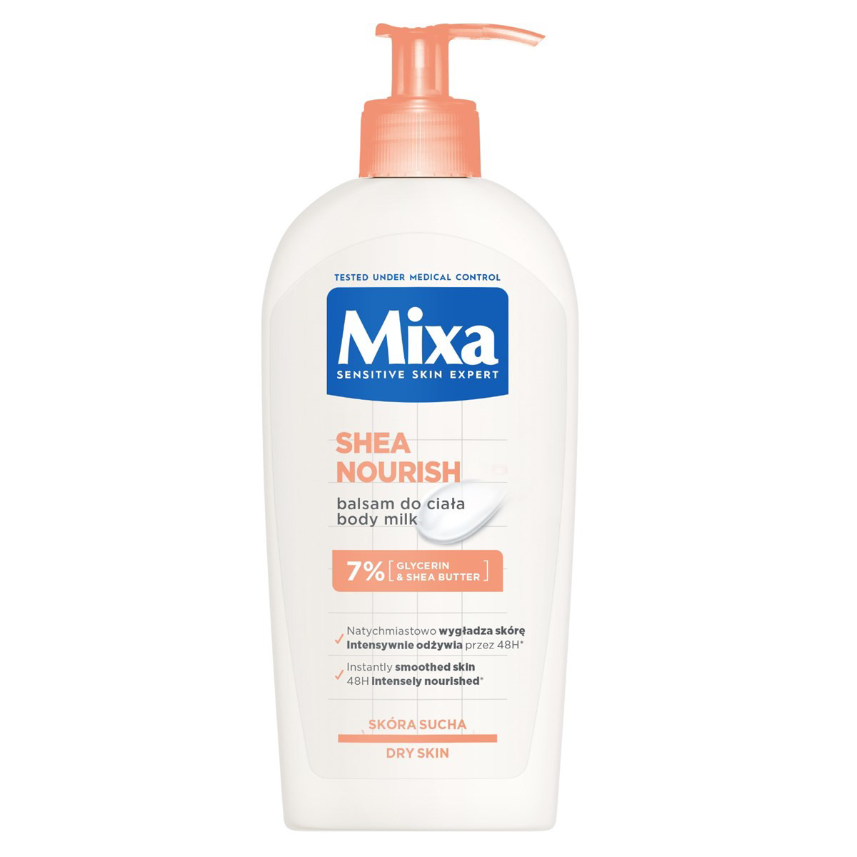 MIXA SHEA NOURISH, intensyviai maitinantis kūno losjonas, 400 ml