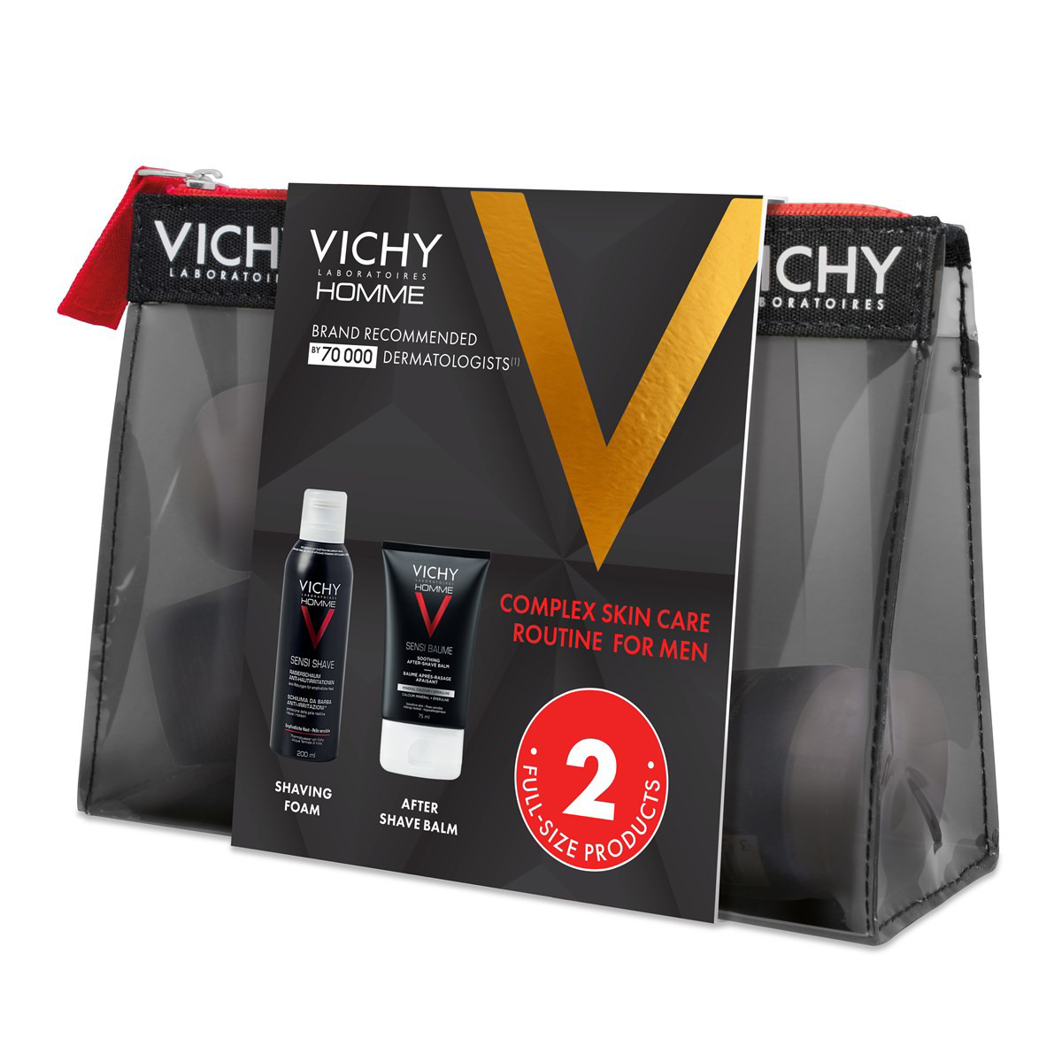 VICHY HOMME, dovanų rinkinys, 200ml + 75ml