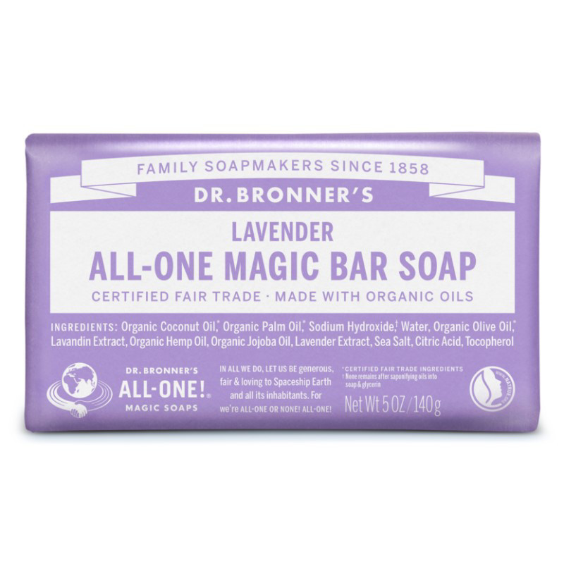 DR. BRONNER’S LAVENDER, ekologiškas muilas su levandų eteriniu aliejumi, 140 g