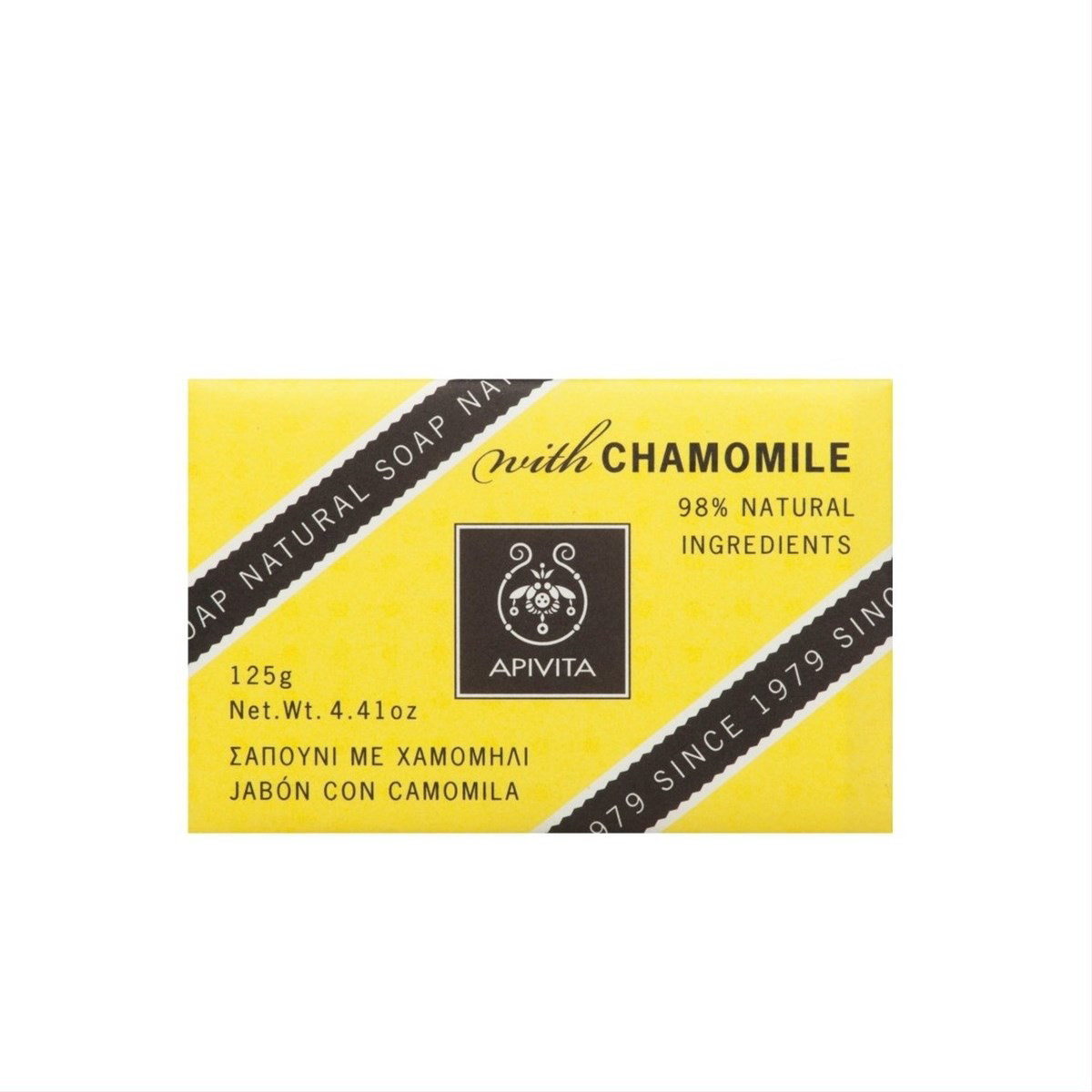 APIVITA NATURAL, muilas su ramunėlėmis ir levandomis, 125 g