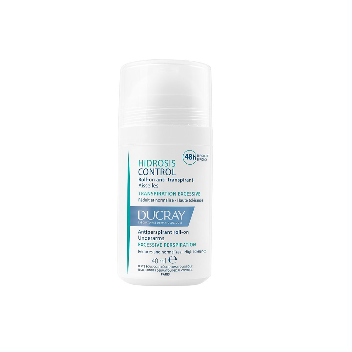 DUCRAY HIDROSIS, rutulinis antiperspirantas nuo gausaus prakaitavimo, 40ml