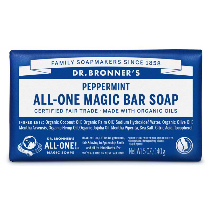 DR. BRONNER’S PEPPERMINT, ekologiškas muilas su pipirmėčių eteriniu aliejumi, 140 g