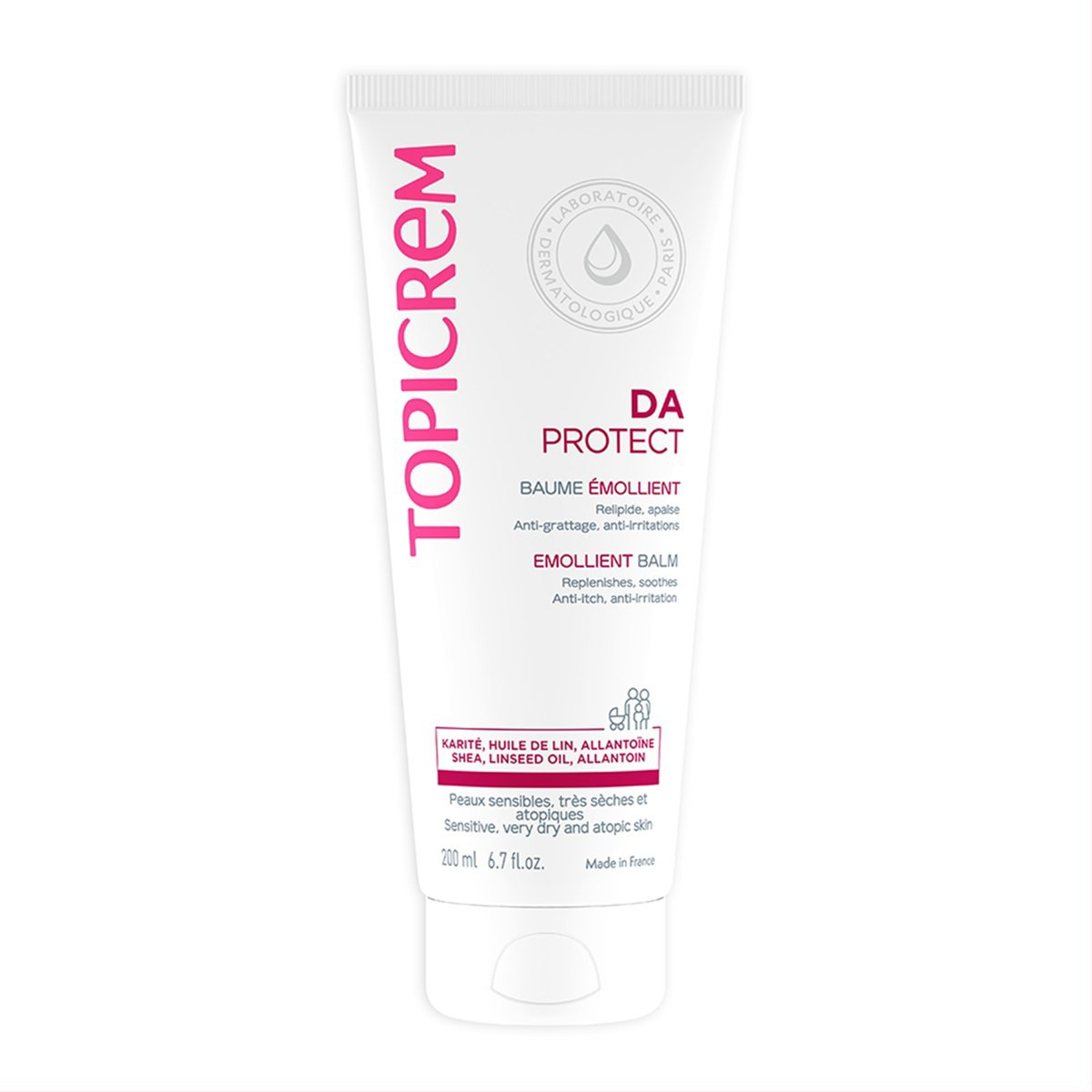 TOPICREM DA PROTECT, maitinamasis balzamas atopinei odai, 200 ml