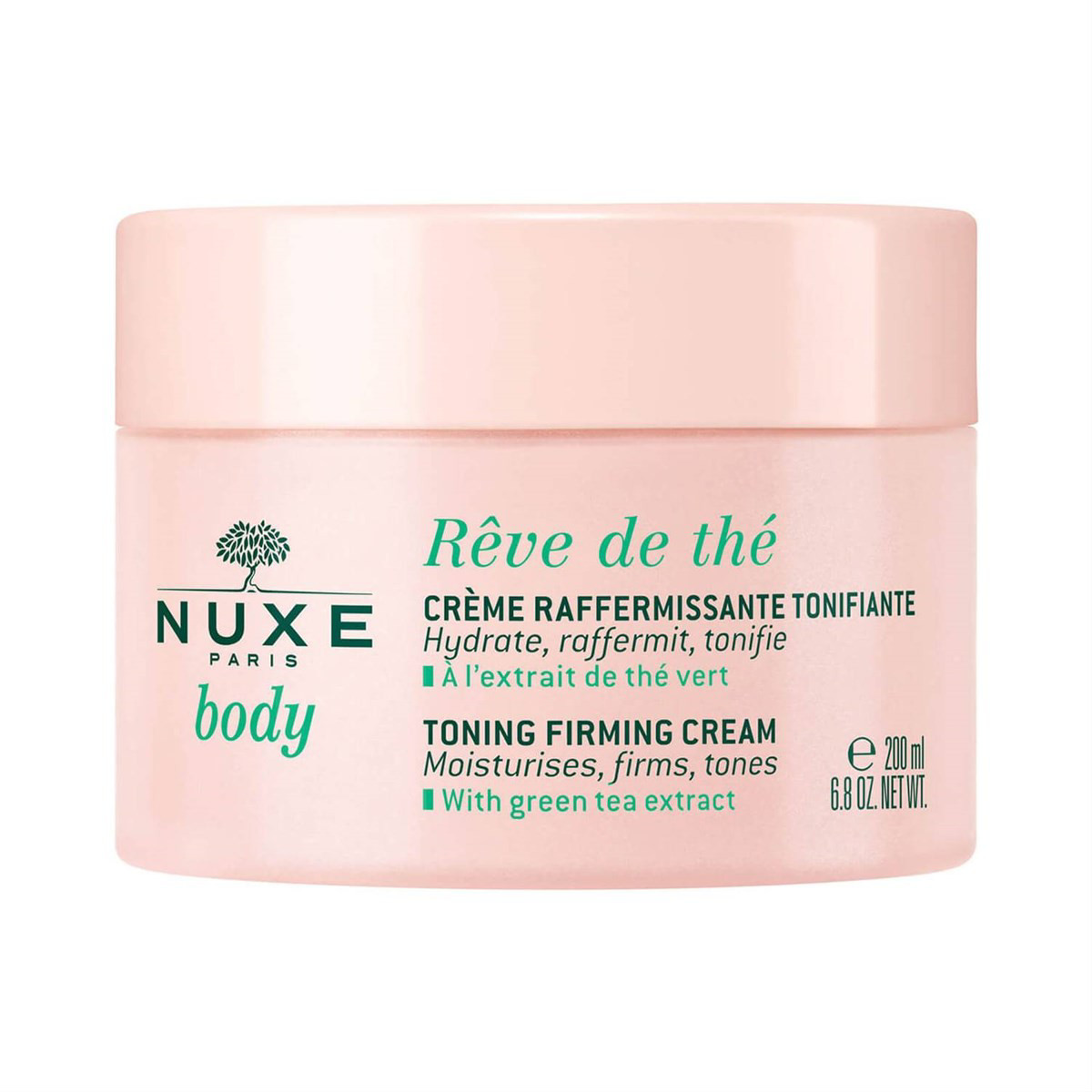 NUXE BODY REVE DE THE, Tonizuojamasis ir stangrinamasis kremas, 200ml