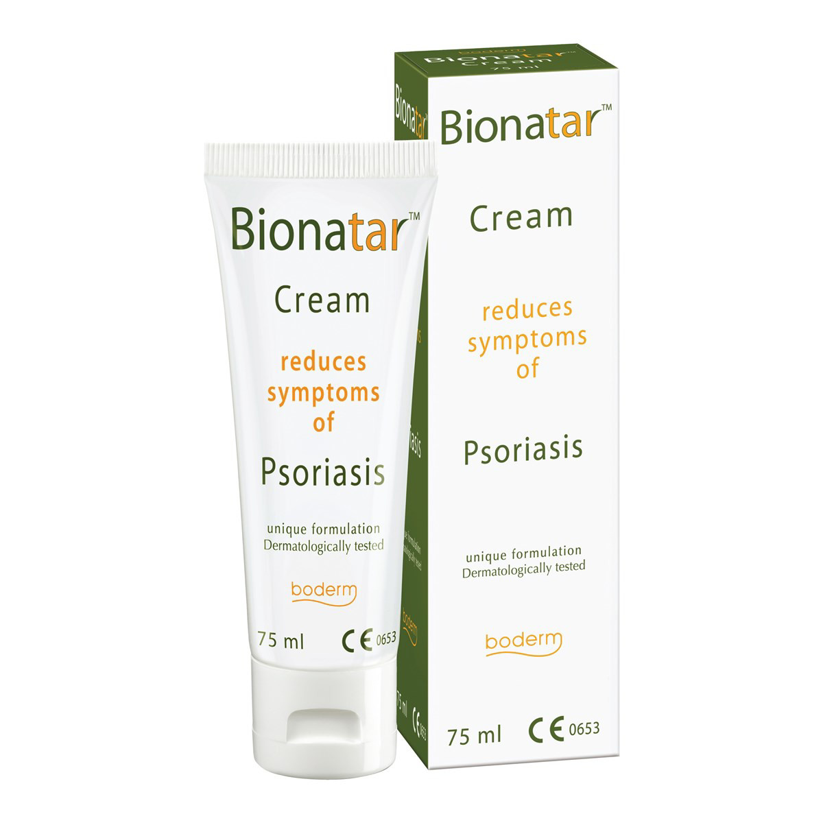 BIONATAR, kremas psoriazės ir seborėjinio dermatito požymiams mažinti, 75 ml