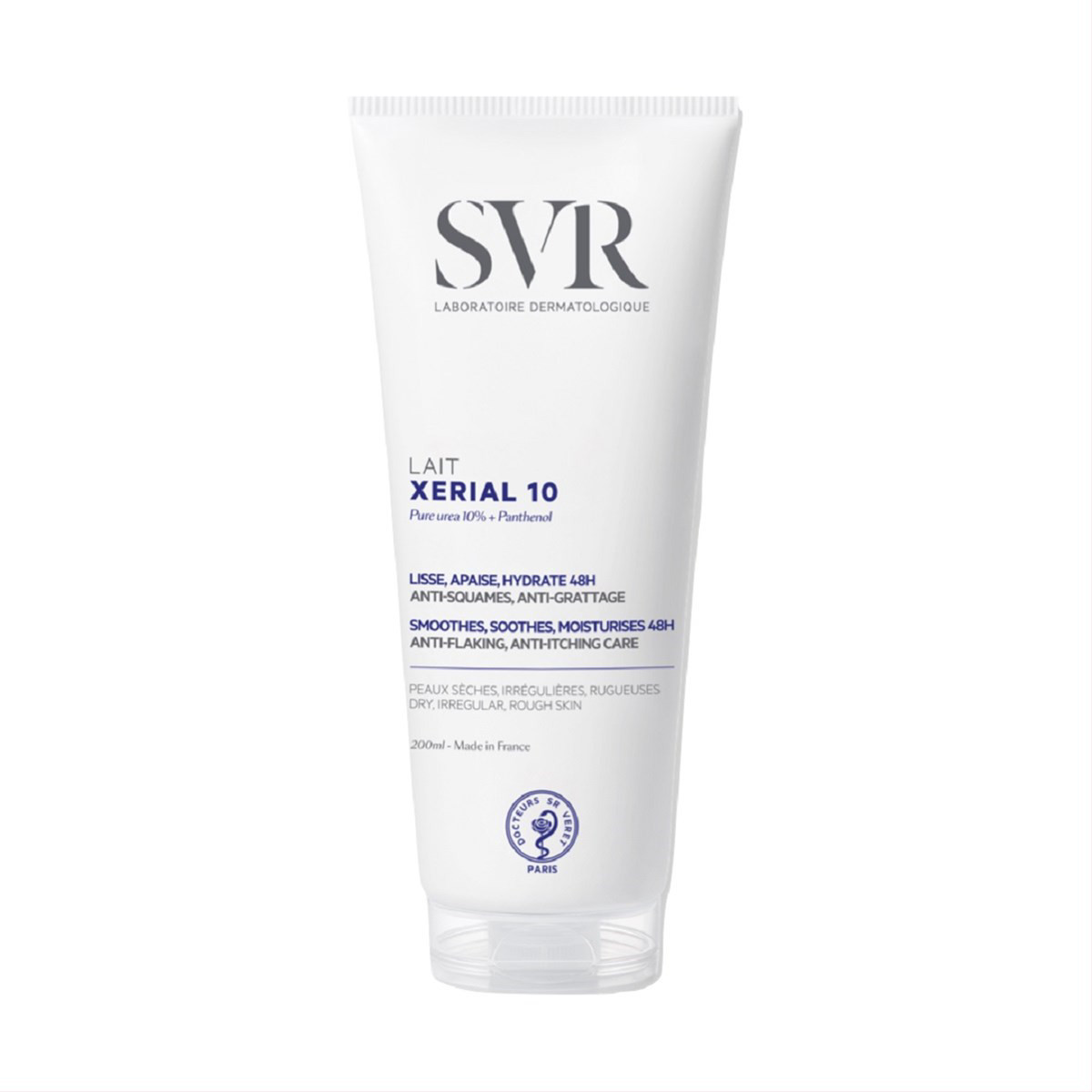 SVR XERIAL 10 LAIT, drėkinamasis kūno kremas su grynuoju šlapalu 10 % , 200 ml