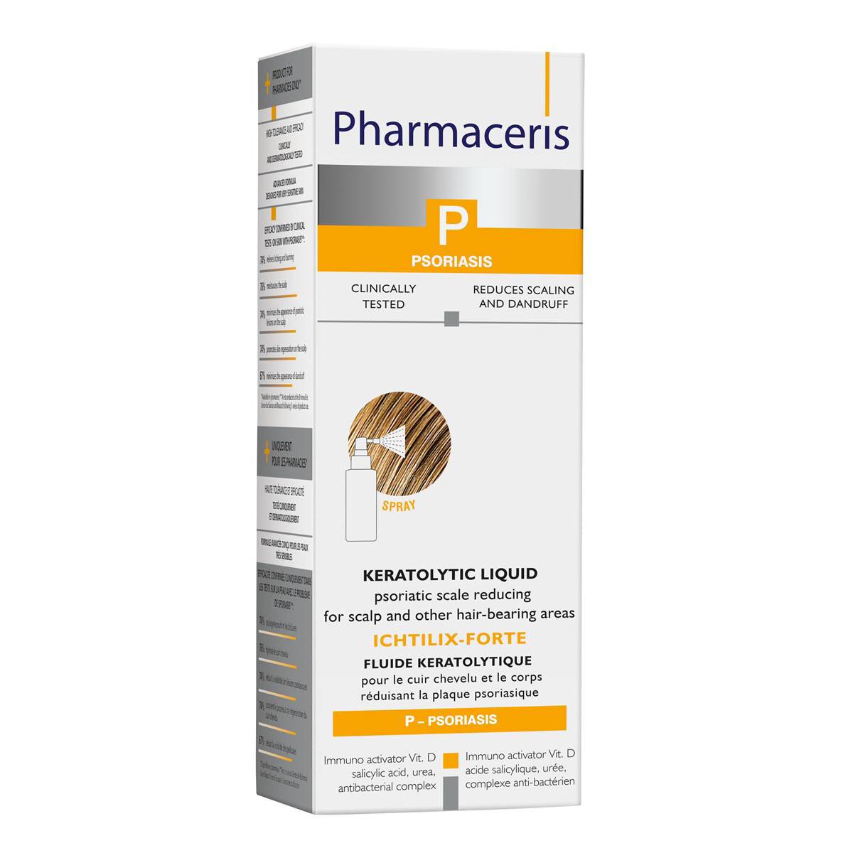 PHARMACERIS P ICHTILIX FORTE, keratolinis purškiklis,125 ml
