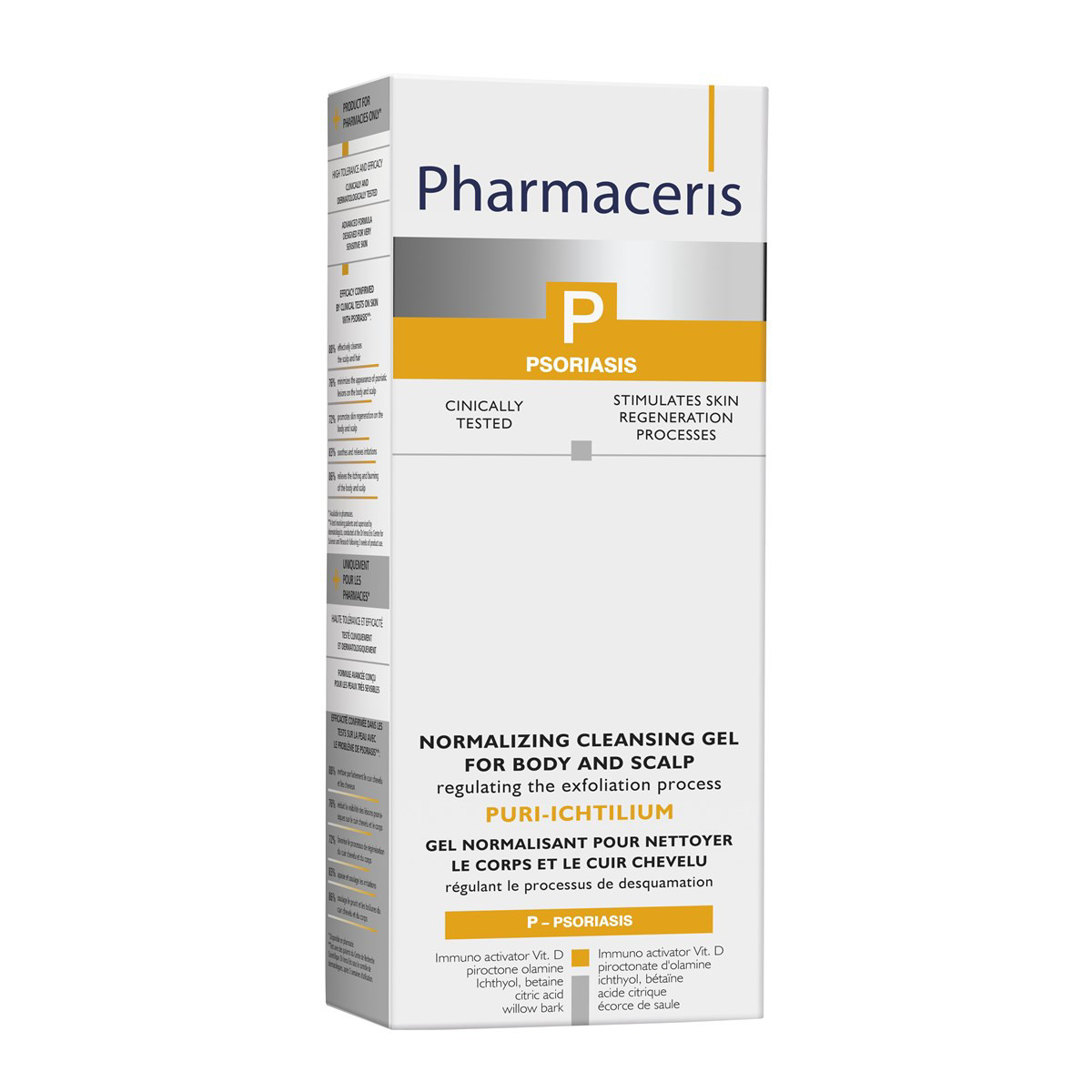 PHARMACERIS P PURI ICHTILIUM, kūno ir galvos valomasis gelis, 250 ml