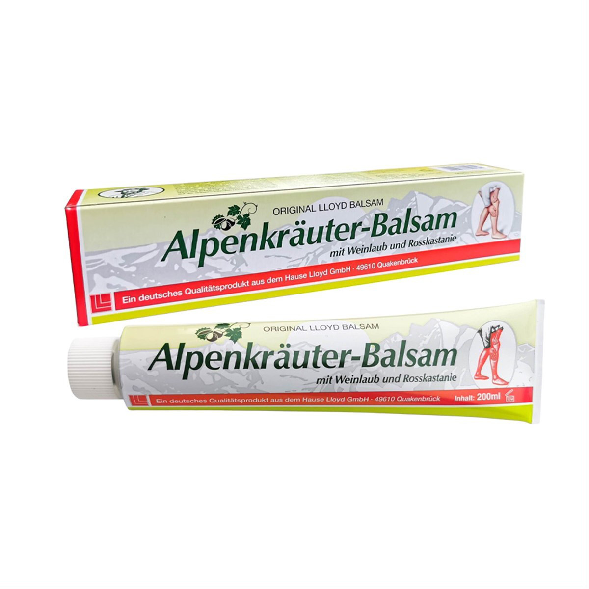 ALPENKRAUTER Balzamas su su Sibirinės eglės aliejumi, vynuogių ir kaštonų ekstraktais, 200ml