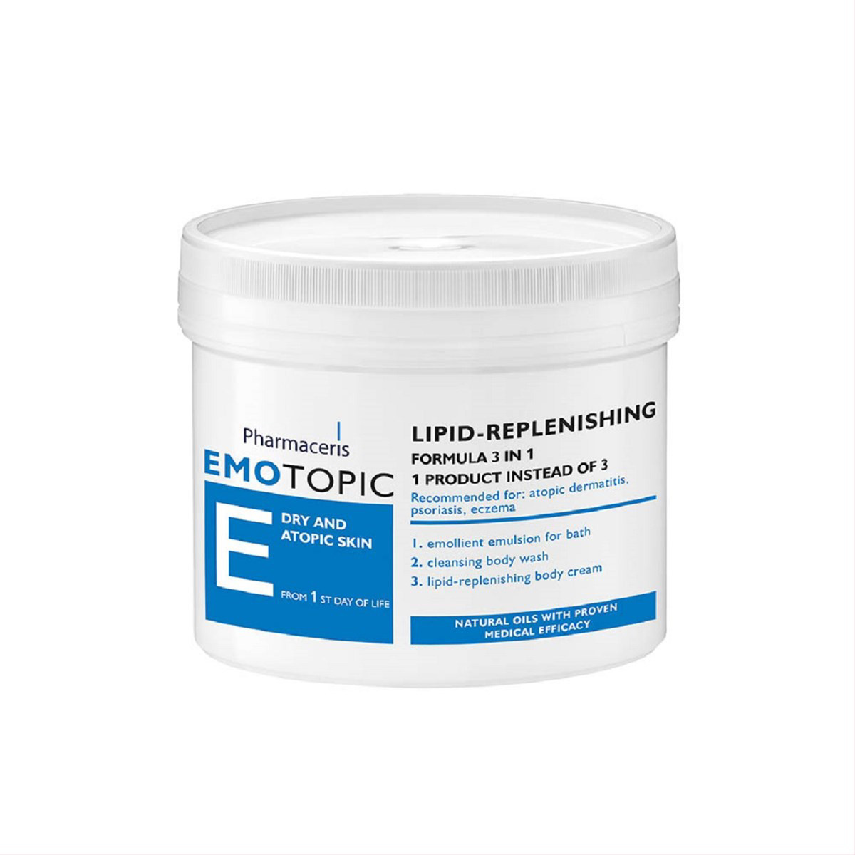PHARMACERIS E, EMOTOPIC, lipidus atkuriantis mišinys, 500ml
