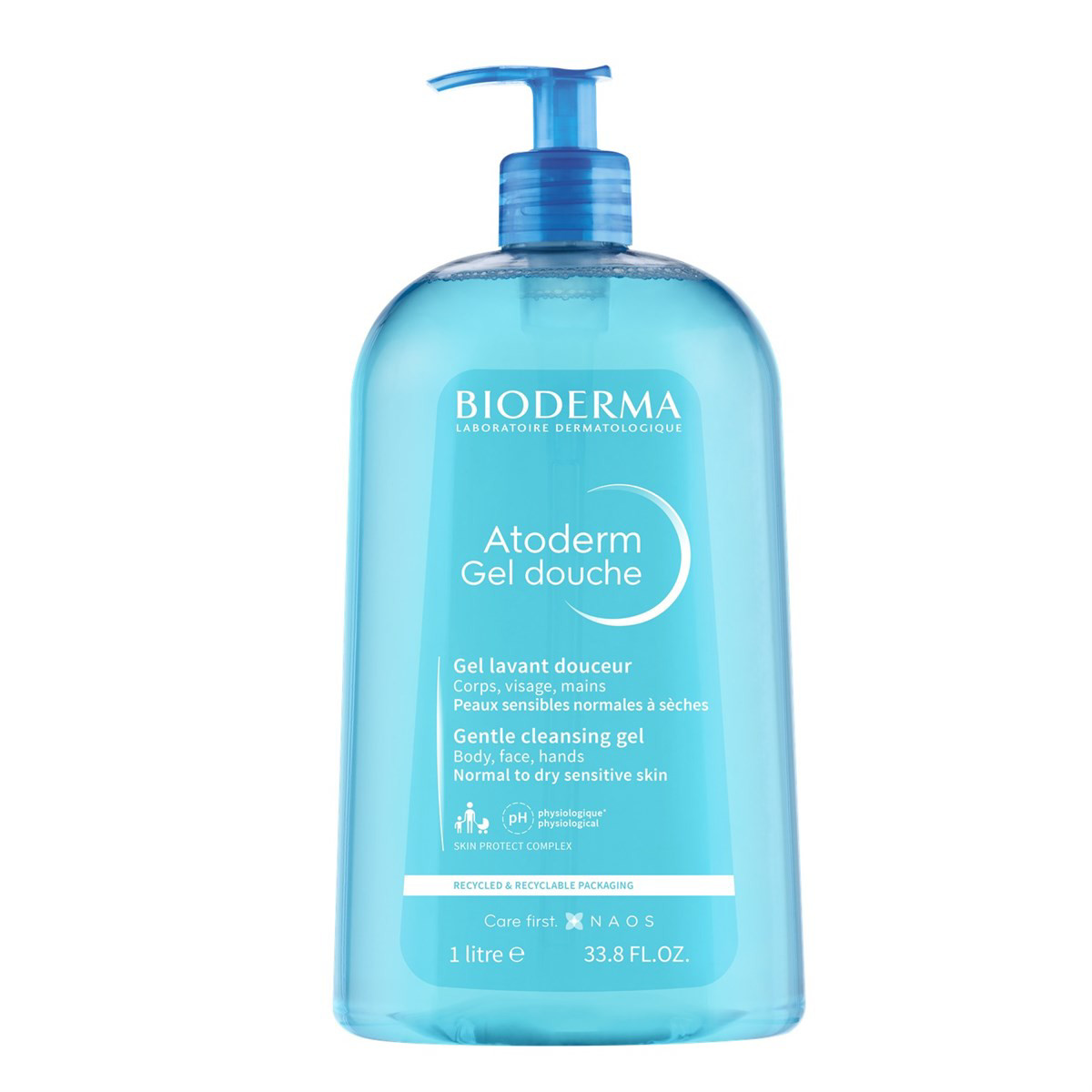 BIODERMA ATODERM, gelinis prausiklis normaliai, sausai odai, 1 l