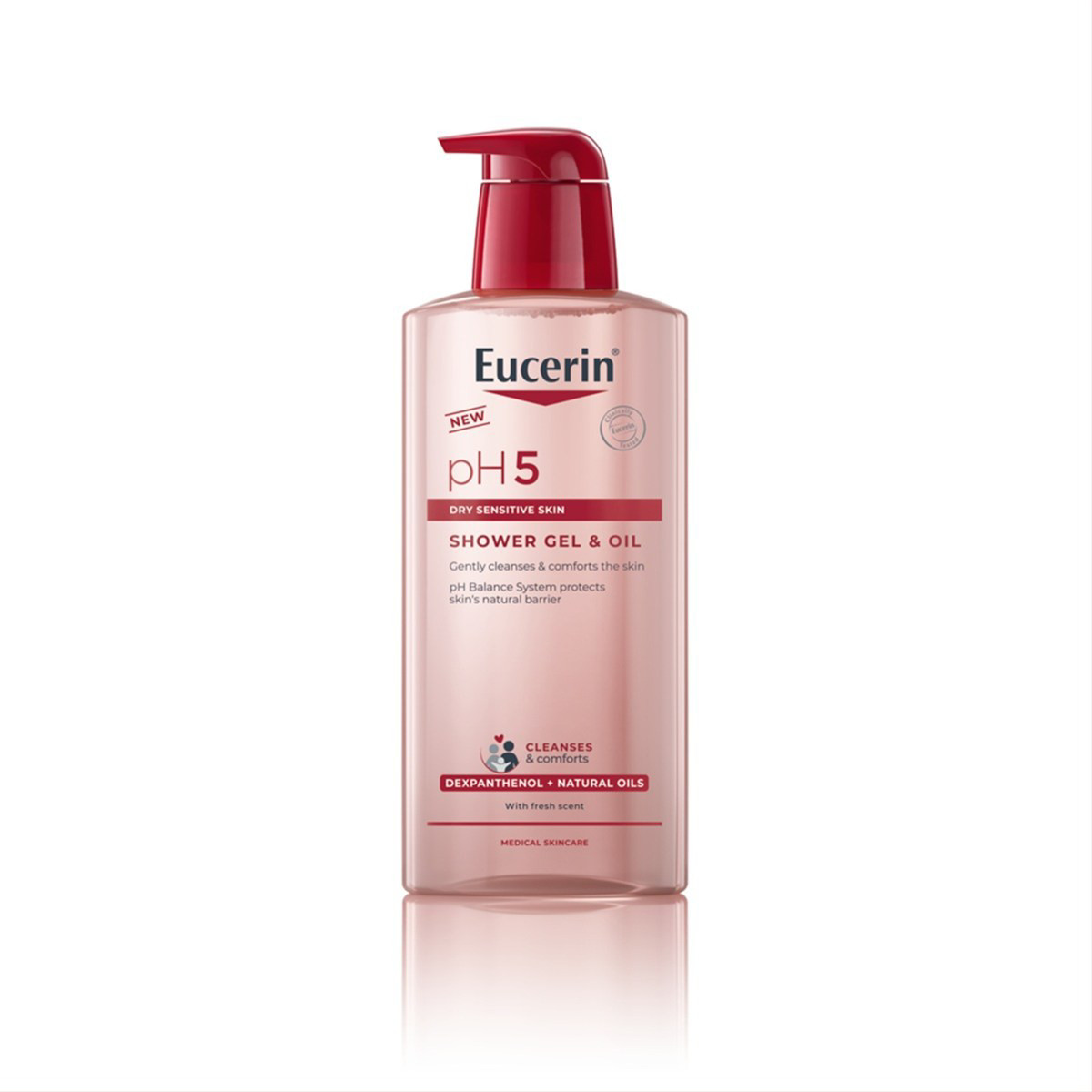 EUCERIN pH5, dušo gelis ir aliejus, 400ml