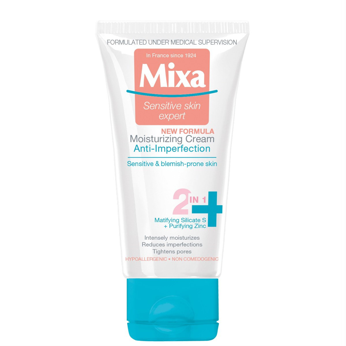 MIXA ANTI IMPERF 2in1, drėkinamasis kremas problematiškai odai, 50ml