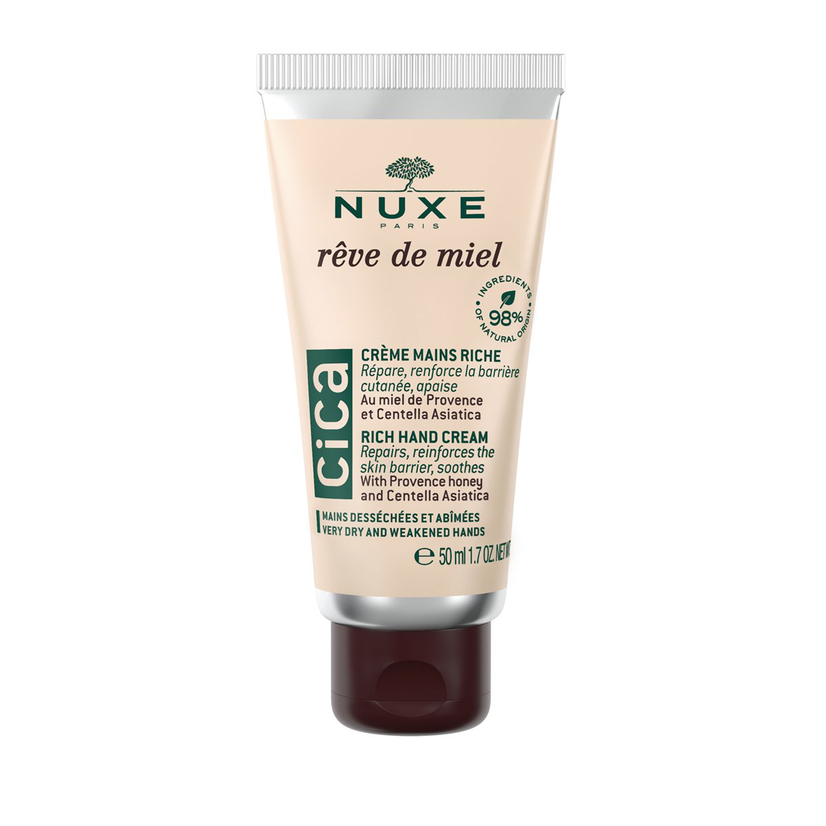 NUXE REVE DE MIEL, Rankų kremas su medumi, 50ml