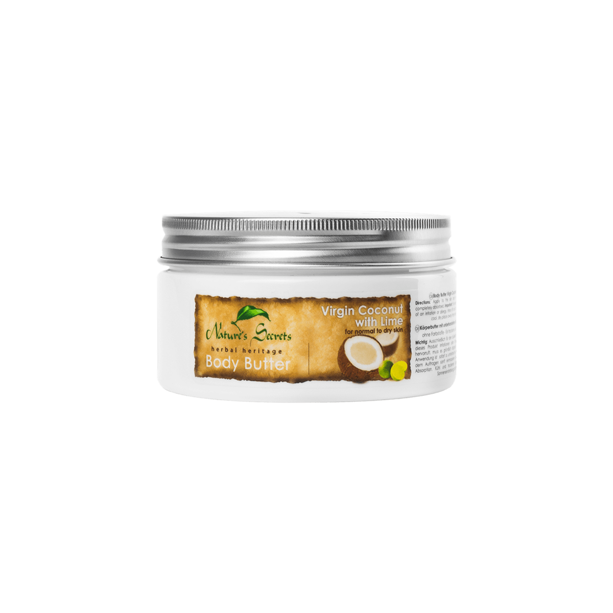 Nature's Secrets kūno sviestas su kokosais ir žaliosiomis citrinomis, 200 ml