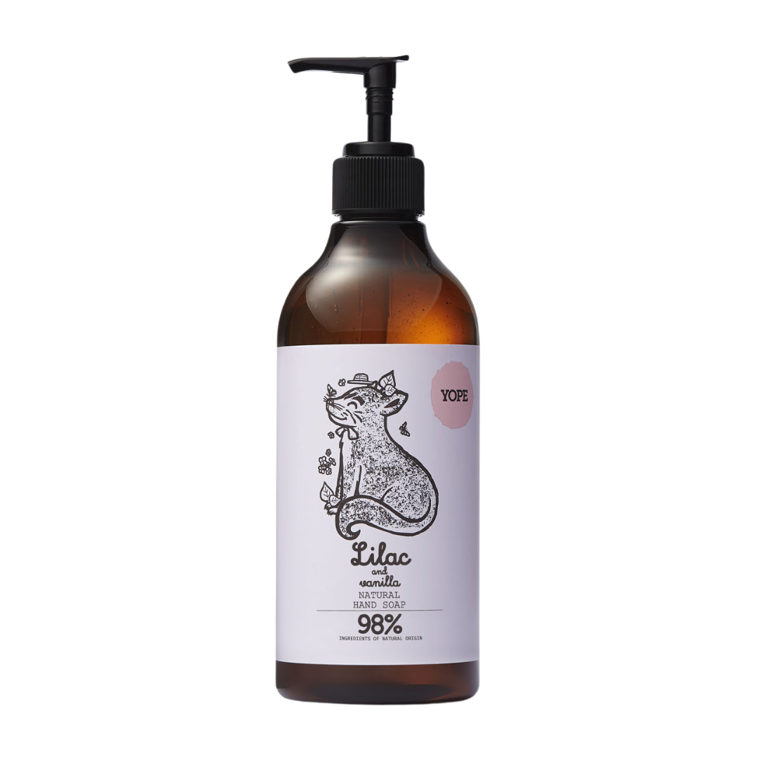 YOPE Natūralus drėkinantis skystas muilas “Alyvos ir vanilė”, 500 ml.