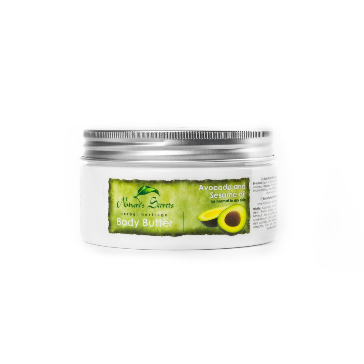 Nature's Secrets kūno sviestas su avokadų ir sezamų aliejumi, 200 ml
