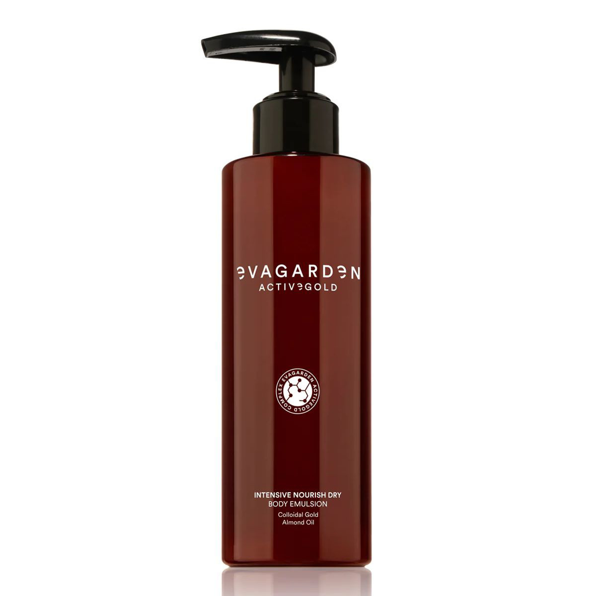 EVAGARDEN ACTIVEGOLD INTENSIVE NOURISH DRY BODY EMULSION, drėkinanti kūno emulsija, 200 ml