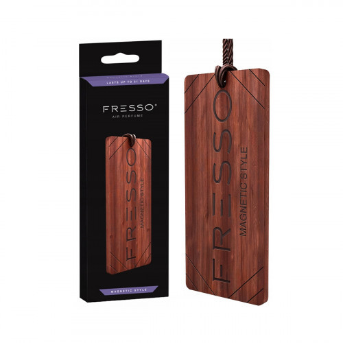 Fresso Wooden Pendant Car Air Freshener Kvapas automobiliui, Magnetic Style