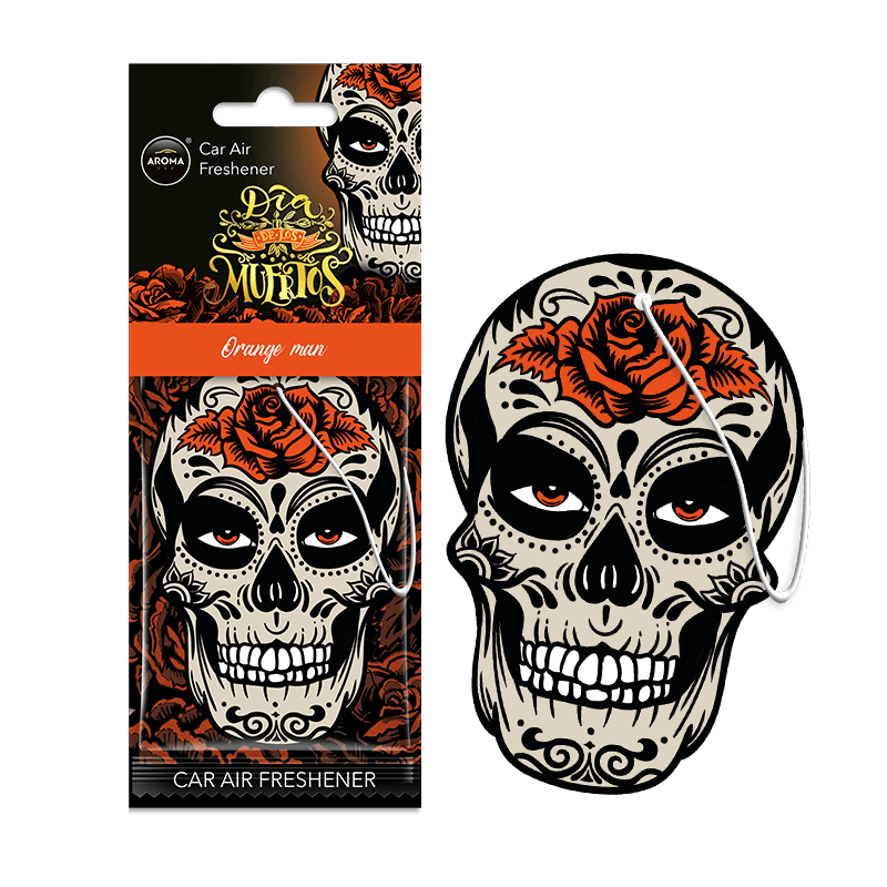 Aroma Car Oro Gaiviklis - Muertos Skull Orange Man