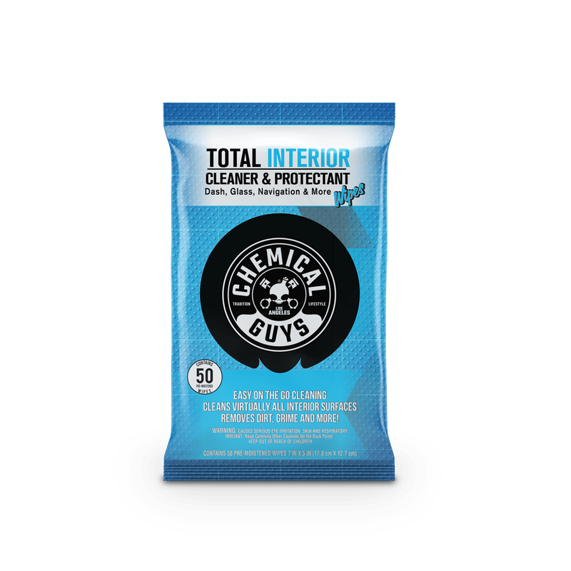 Chemical Guys Interjero Valymo Servetėlės „Total Interior Cleaner & Protectant“ 50 vnt.