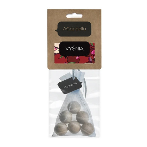 Acappella Car perfume Wooden Balls Automobilio kvapas, pakabinami kvapieji mediniai rutulėliai, Vyšnia