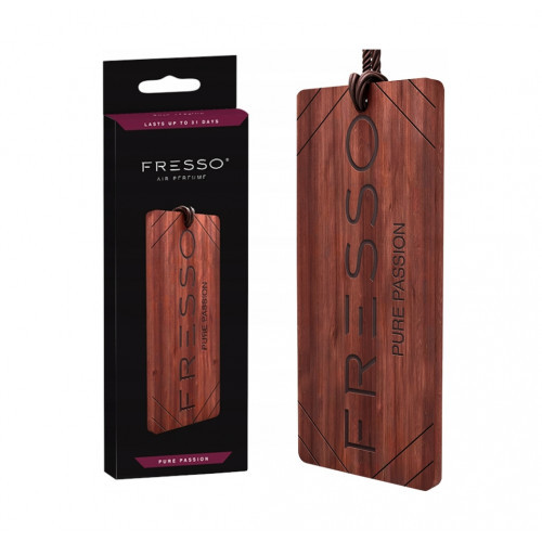 Fresso Wooden Pendant Car Air Freshener Kvapas automobiliui, Pure Passion