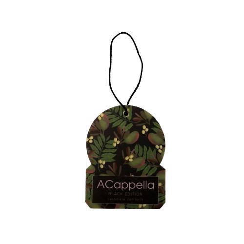 Acappella Car Perfume Black Edition Kvapusis kartoninis pakabukas, Cashmere Comforts