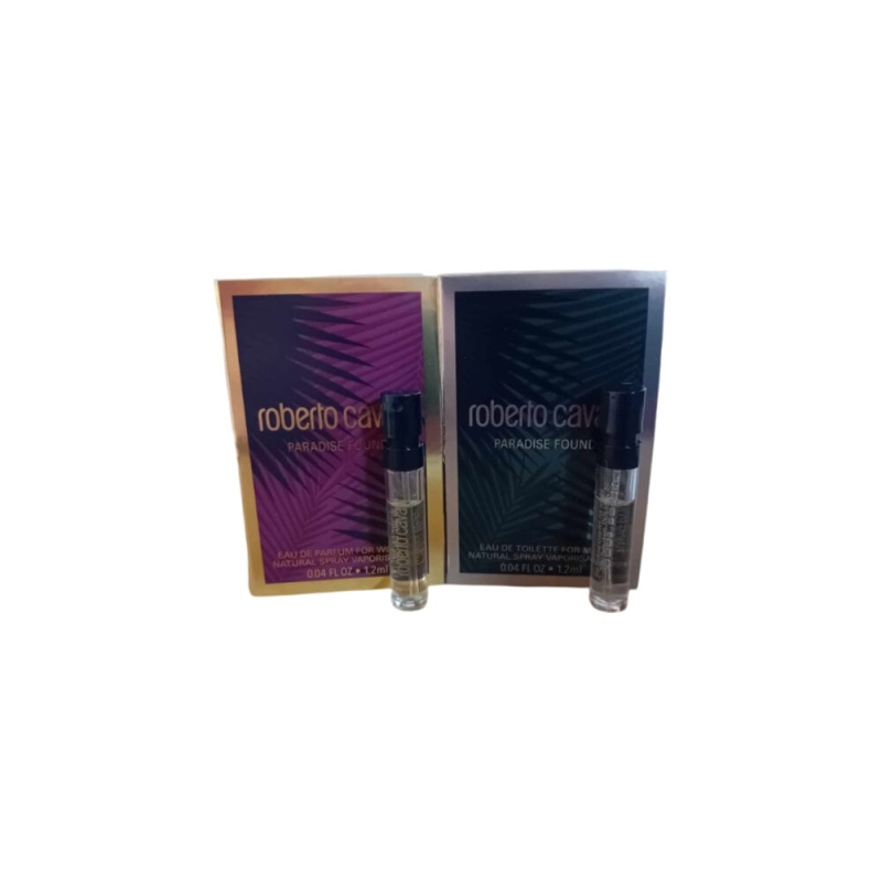 Roberto Cavalli Paradise Found,  2vnt x 1.2ml EDP, EDT KVEPALŲ MĖGINUKAS moterims ir vyrams