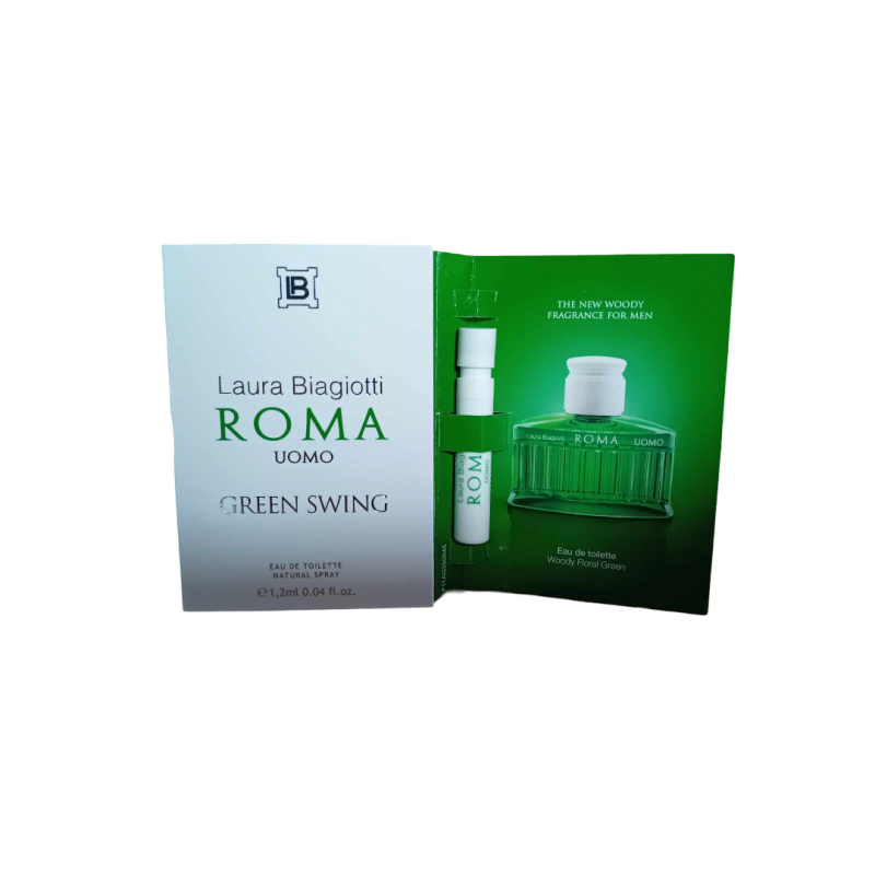 Laura Biagiotti Roma Uomo Green Swing 1.2ml EDT KVEPALŲ MĖGINUKAS vyrams