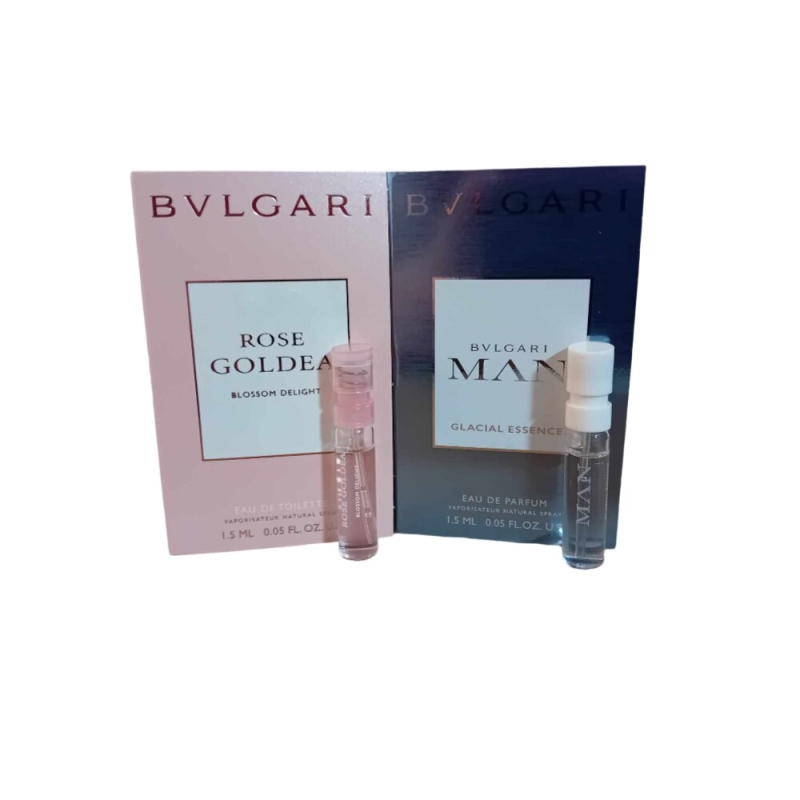 Bvlgari Rose Goldea, Man Glacial Essence 2vnt x 1.5ml edp kvepalų mėginukas moterims ir vyrams