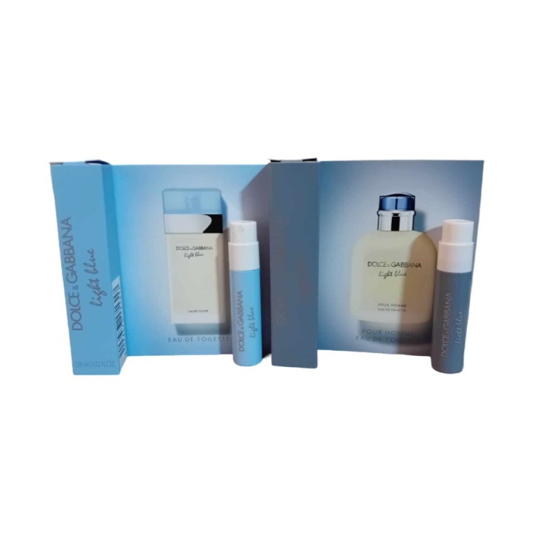 Dolce - Gabbana Light Blue 2 vnt x 0.8 ml edt KVEPALŲ MĖGINUKAS MOTERIMS ir Vyrams