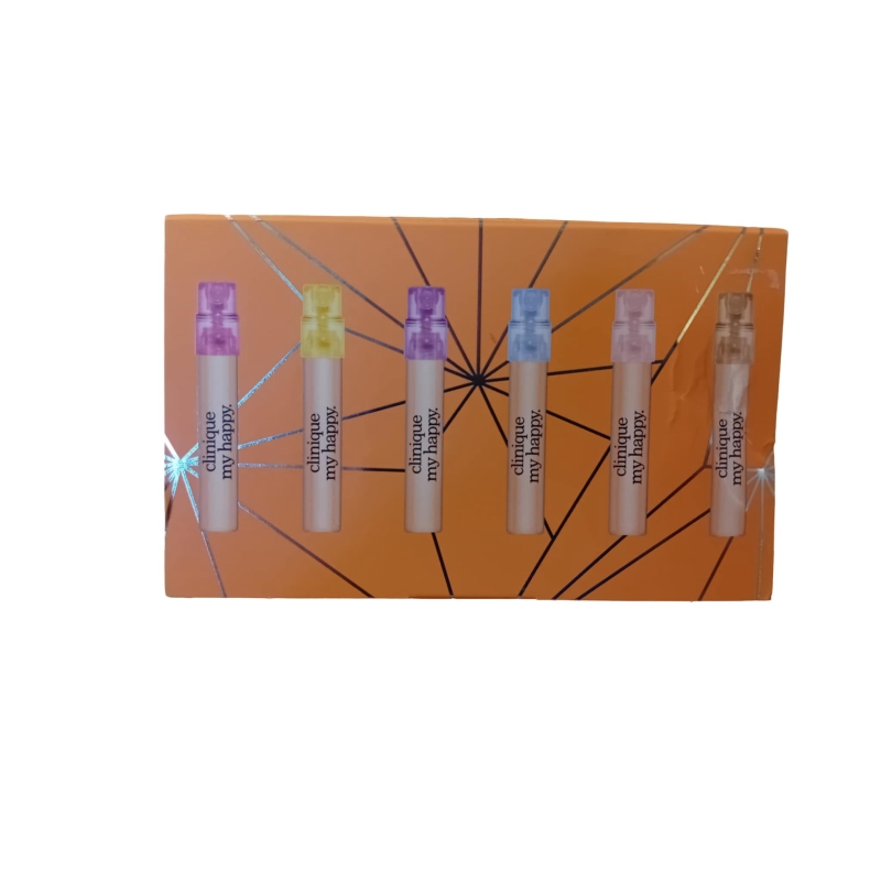 Clinique My Happy kvepalų mėginukų rinkinys 6 x 1.5ml edp vyrams ir moterims ( Pažeista pakuotė )