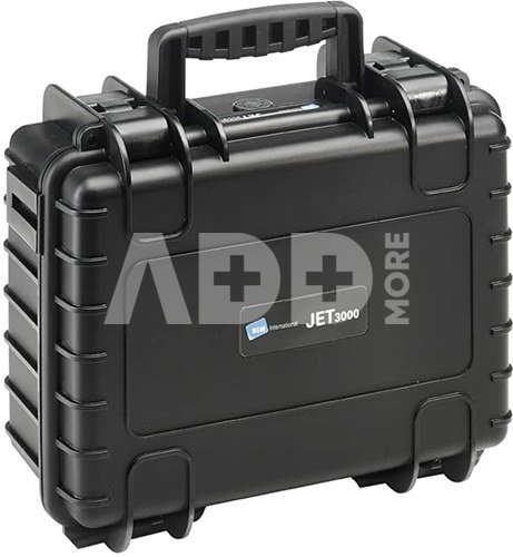 B&W Tough Case Type JET3000 black with elasticloops Inlay