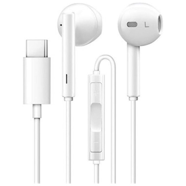 Ausinės HUAWEI CM33 į ausis, su mikrofonu, laidinės, USB-C, baltos