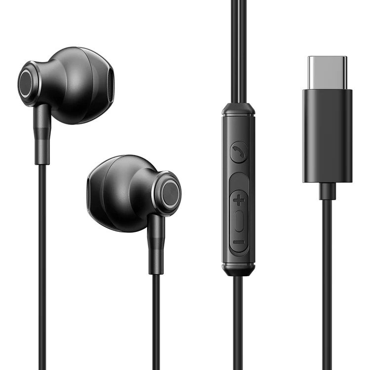 Ausinės Joyroom JR-EC07 USB-C,juodos