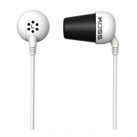 Ausinės Koss  Plug  Wired  In-ear  Noise canceling  White