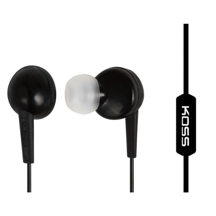 Ausinės Koss Headphones KEB6iK Wired, In-ear, Microphone, 3.5 mm, Black