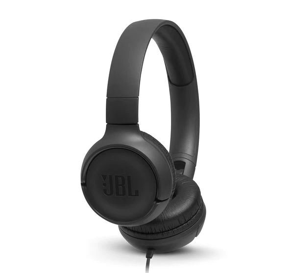 Ausinės JBL Tune 500, ant ausų, laidinės, juodos