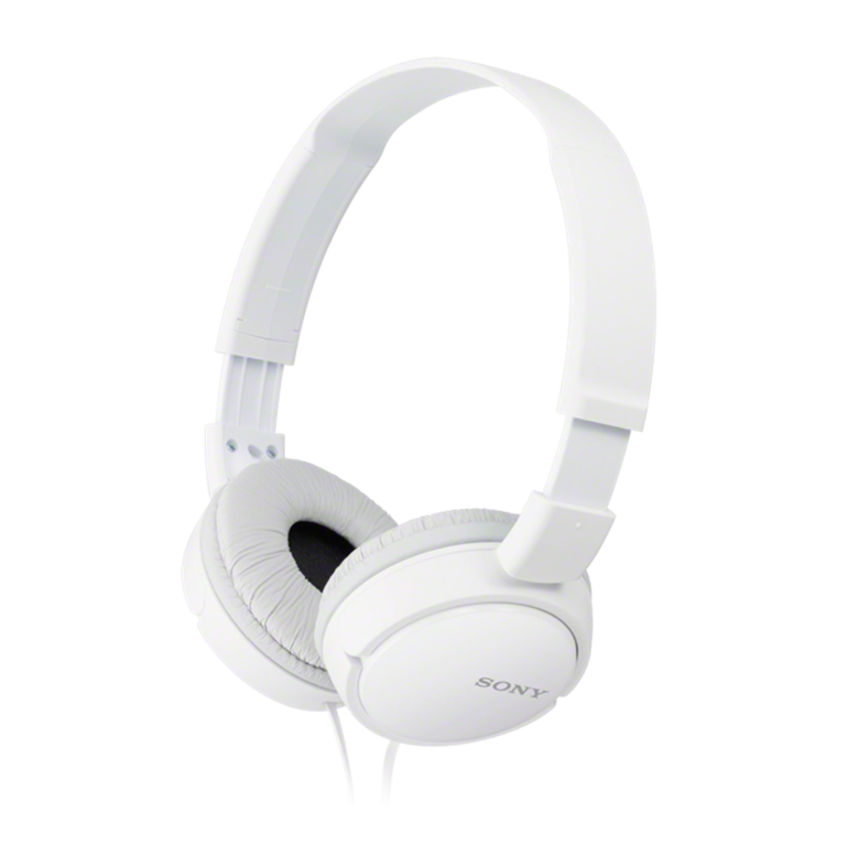 Ausinės SONY MDR-ZX110APW ant ausų, su mikrofonu, baltos