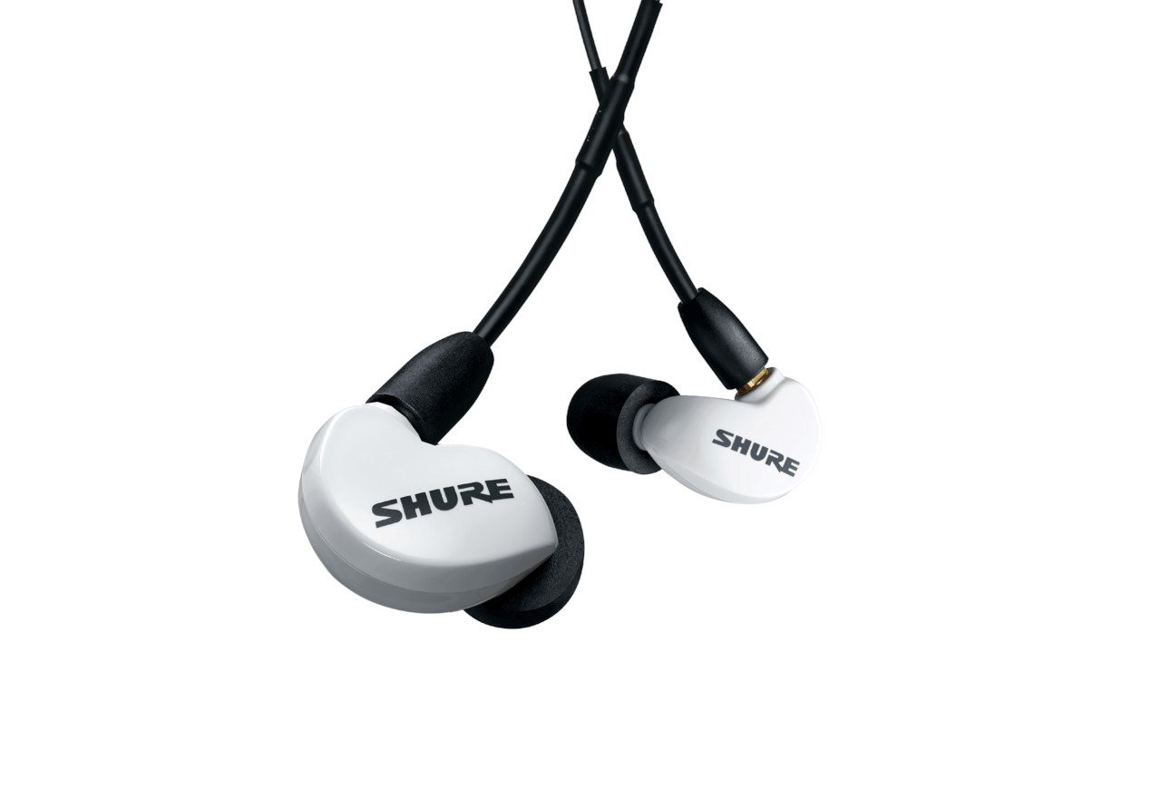 Shure AONIC 215 - ausinės į ausis su vienu keitikliu ir 3,5 mm laidu (skaidrios)