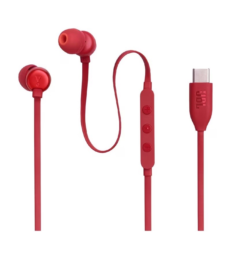 Ausinės JBL Tune 310C USB-C raudonos