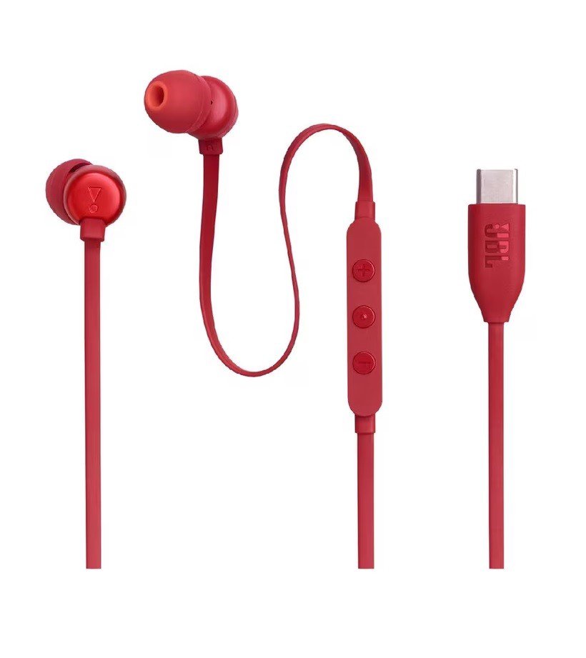 Ausinės JBL Tune 310C USB-C raudonos
