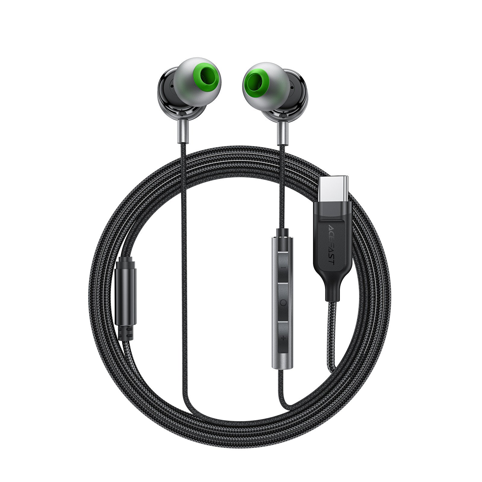 Ausinės Acefast L5 USB-C juodos