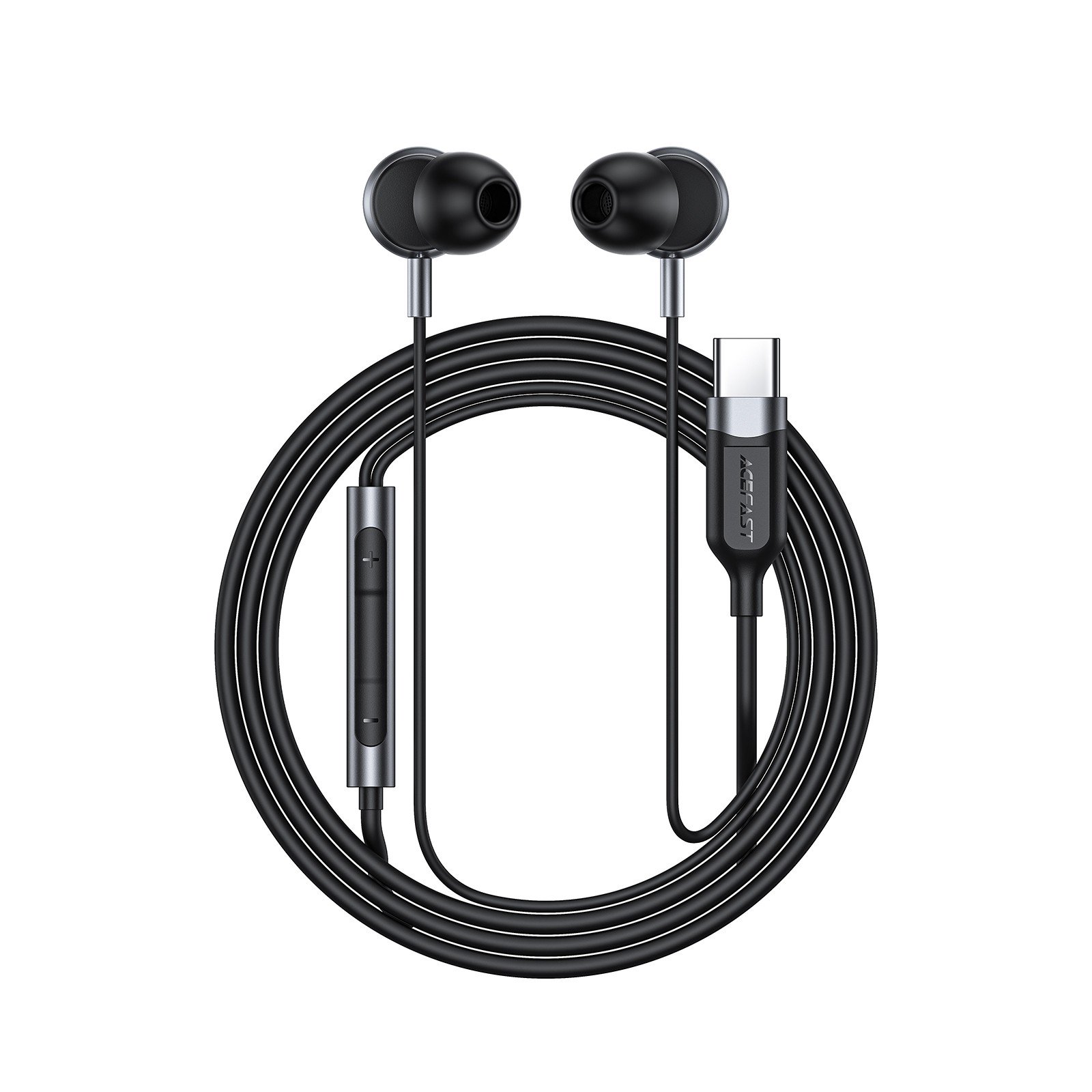 Ausinės Acefast L6 USB-C juodos