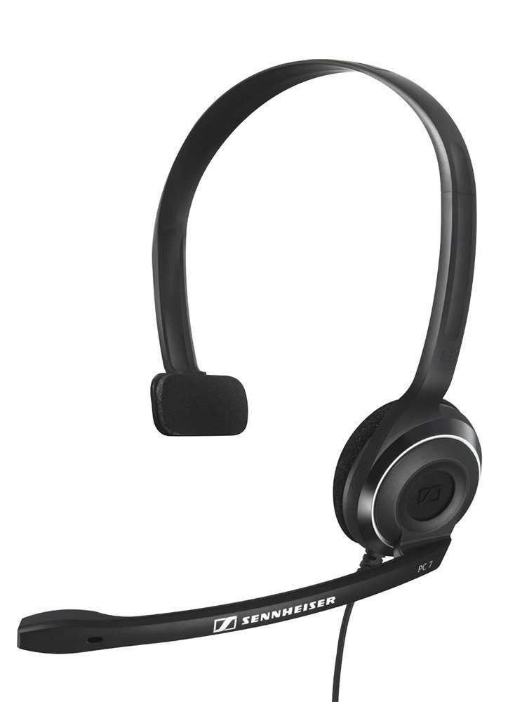Ausinės SENNHEISER PC 7 (USB) (MONO) ant ausų, juodos 504196