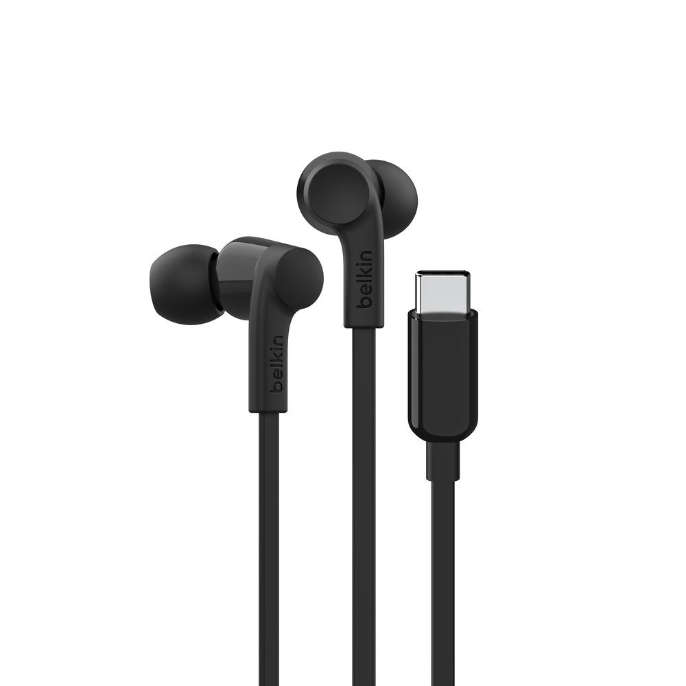 Belkin SoundForm Laisvų rankų įranga Vielinis Įkišamos į ausį Muzika / kasdienis C tipo USB Juoda