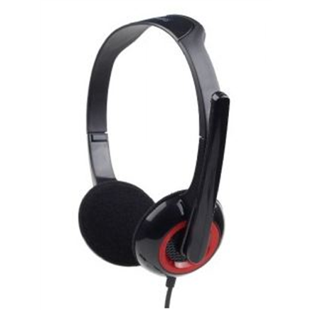 Ausinės Gembird  MHS-002 Stereo headset  Built-in microphone  3.5 mm  Black/Red